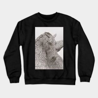 The Kelpies , Helix Park , Falkirk Crewneck Sweatshirt